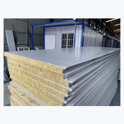 China Modern Rock Wool Sandwich Panels For Wall And Roof Panels for sale