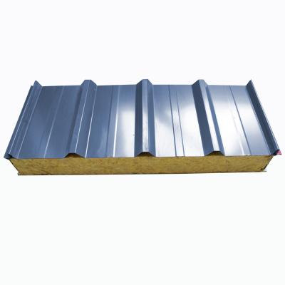 China Easy Operation High Quality Building Material Sound Absorption And Fire Retardant Rock Wool Sandwich Panel for sale