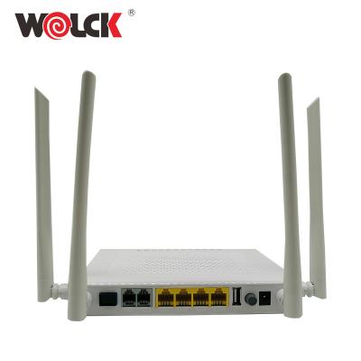 China Cheap FTTX Price Fiber Optic Network Router 4 GE 2 Pots USB WIFI XPON ONT Port for sale