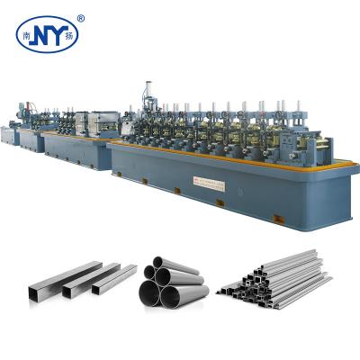 China Nanyang Spiral Pipe Making Welded Steel Square Pipe Roll Forming Machine with Cold Cutting Saw Cutting System for sale