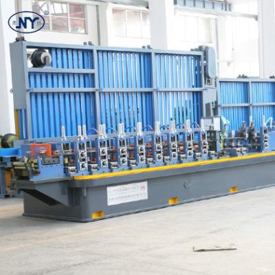 China Nanyang Galvanize Steel Pipe Making Machine for Square Oval Round Tube Mill at High Welding Speed and 45KW Main Motor Power for sale