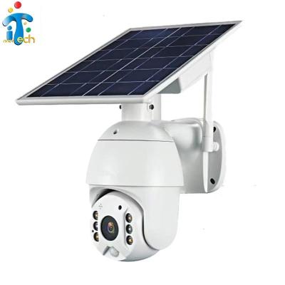 China WIFI Solar Outdoor CCTV PTZ Night Vision Camera Outdoor Wireless Rotating Dome Camera for sale