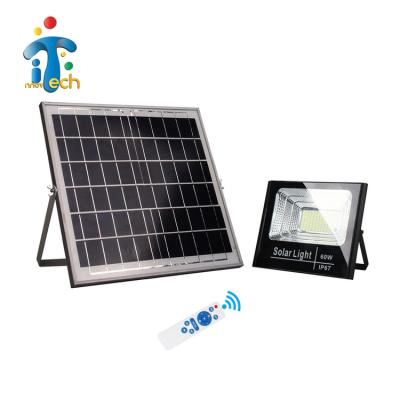 China High Brightness Hot Sale Modern Rechargeable Slim Shape Landscaping Outdoor Solar Flood Light for sale