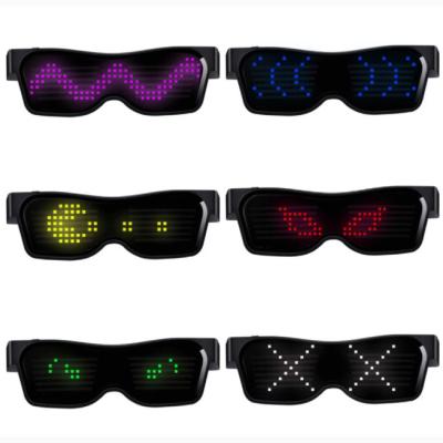 China App Program 6 Colors Magic Led Glasses Eye Glass Tooth App Control DIY Lead Glasses For Christmas Festivals for sale