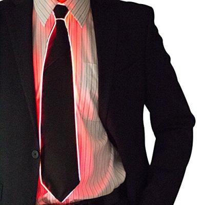 China Wedding Birthday Party Decoration EL Wire Tie Cosplay LED Tie Costume Neon Light Up Glowing Party DJ Bar Dance Carnival Christmas Praise Free Truck for sale