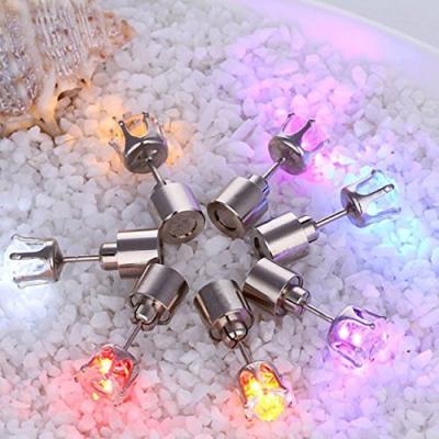 China Party Accessories Party Glowing Dancing Light Up LED Earrings Studs Blinking Flashing Earrings for sale