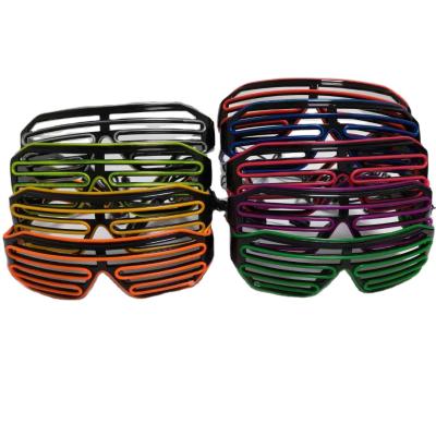 China Halloween Party Prop Customize Cool Shutter Flashung Glasses Rave Glasses Party for sale