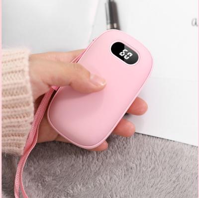 China Reusable Rechargeable Quick Bank Fee Power Warmers USB Outdoor Moving Electric Hand Warmer With LED Display for sale