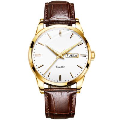 China OEM Watches Fashion Sports Minimalist PU Quality Non-Specific Leather Waterproof Business With Date Quartz Analog Men's Wrist Watch for sale