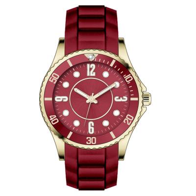 China High Quality Water Resistant Stainless Steel Case Fashion Charm Lady Luxury Silicon Strap Watch For Women for sale