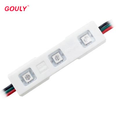 China Outdoor AlGaInP ws2811 pixel rgb chasing colo led module strings 12v custom sign 3 led module cob light led for sale