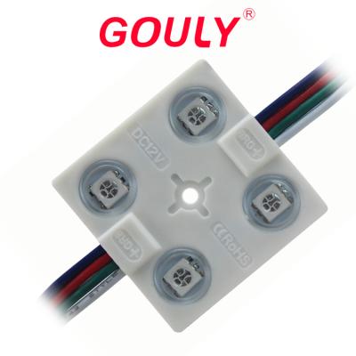 China 160 Degree DC12V 1.44W Gap 2835 PCs SMD5050 RGB Injection LED Module Lens Waterproof Advertising Lighting for sale