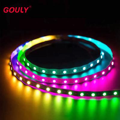 China hotel ws2812 led strip lights shenzhen backlight smart wifi app sk6812 multicolor accessible smd 5050 rgb ws2812b led strip lights for sale