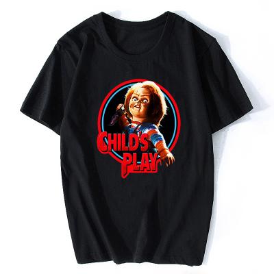 China CBlack Chucky Horror Men's High Quality Harajuku Streetwear Aesthetic T-shirt QUICK DRY Wholesale QUICK DRY T-shirt for sale