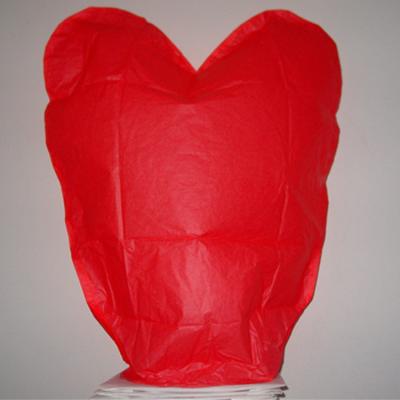 China China Meilun Art Crafts Red Heart Shaped Balloon Kite 17g Sky Paper Flame Retardant Paper Lanterns for Party or Festival Celebration for sale