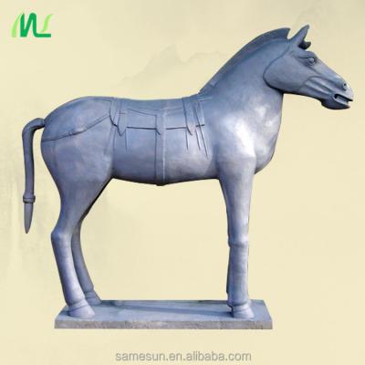 China Life Size Silver White Horse Sculpture People Art Garden Decoration Manufacturer Sales China Meilun Art Crafts Large Ancient Terracotta for sale