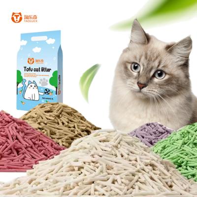 China Flushable Toilet Tofu Cat Litter Quick Clumping Odor Control Kitty Litter for sale