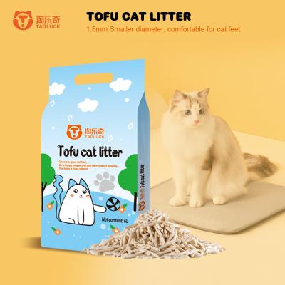 China White Gray Tofu Cat Litter Flushable Clumping Sustainable Cat Litter for sale