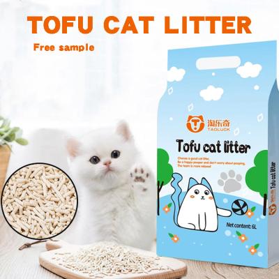 China High Absorbency Tofu Cat Litter Lightweight Soft Cat Litter Dust Free for sale