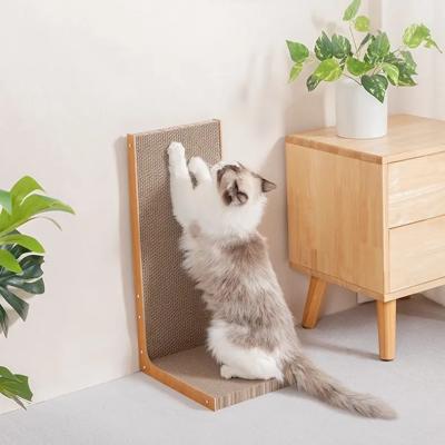 China OEM Raspador de gato em forma de L Raspador de gato de cartão vertical desmontável à venda