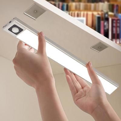 China Newest Modern Version with Battery for Cabinet, Kitchen, Cabinet Rechargeable Motion Sensor Under Cabinet Lights Wireless Night Lighting for sale