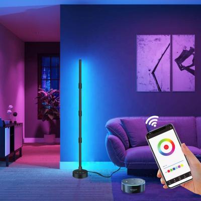 China One Stop Service Nordic Minimal Indoor Decoration RGB Modern Smart Light Standing Led Corner Floor Lamp for sale