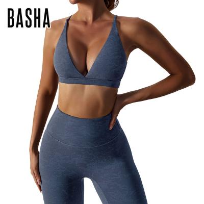 China BASHASports Yoga Clothes Female Summer Antibacterial Outdoor Running Fitness Clothes Cloud Dry Sense Speed ​​Yoga Suit for sale