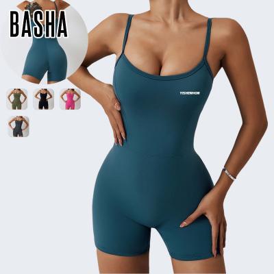 China BASHAsports QUICK DRY 2023 Formula Logo Women's Sports Romper Clothing Leggings With Yoga Shorts Bulge Control Romper for sale