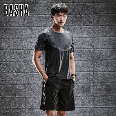 China New Arrival QUICK DRY Gym Clothing Set Breathable Running Sportswear Workout T-shirt And Pants Suit For Men for sale