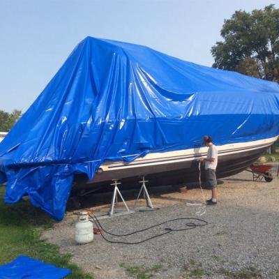 China Blue protective tablecloth truck tarpaulin tent PE tarpaulin prot boat tarp for sale