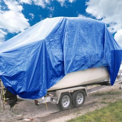 China Hot Sale 150gsm Motorboat Tarpaulin Blue PE Tarpaulin Waterproof Tarpaulin Cover For Motorboat Tarpaulin for sale