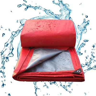 China Farm hot sale high quality motorboat covering waterproof red sliver 150gsm pe tarpaulin for sale