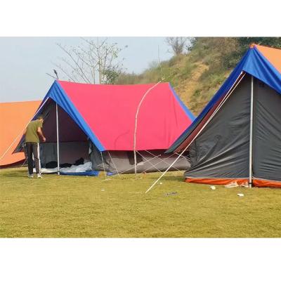 China New Material Outdoor Waterproof Farmhouse Tent Tarpaulin 100% Custom Red Ribbon 150gsm PeTarpaulin for sale