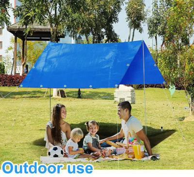 China 100%PE outdoor blue waterproof farm tent 150gsm pe tarpaulin cover for camping for sale