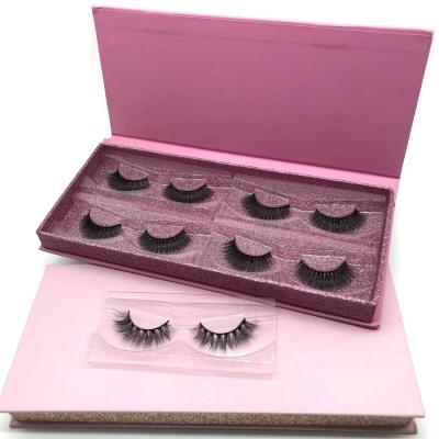 China Empty Long New Natural Fancy Private Logo 4 Pairs Lashes Pound Eyelash Packaging Box Custom for sale