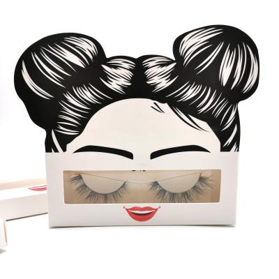 China Wholesale Private Label Eyelash Natural Fancy Long Eyelash Box Packaging Paper Box for sale