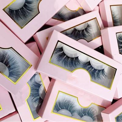 China Long Natural Fancy Marble Plain Pink Custom Eyelash Box Packaging for sale