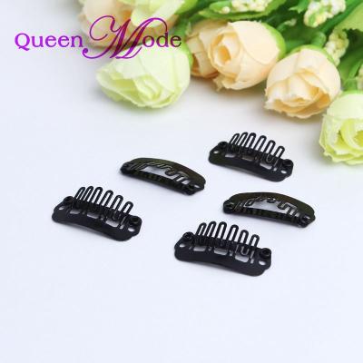 China Hot Sale 8-10 Teeth Straight/U-teeth Metal Hair Clips Hair Extension Tools Snap Clips For Hair Extension for sale