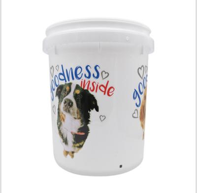 China Plastic Bucket ~PET Heat Transfer Film Hot Printing For Paint Buckets Plastic Bucket - Online Support Custom Graphic Wholesale Price for sale