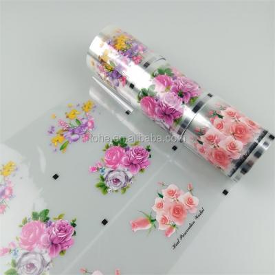 China Ordinary Popular Online Support Customized Wrapping Labeling Services - Flower Graphic Heat Transfer Film Sticker Vinyl Sheet Rolls for sale