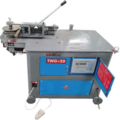 China Hydraulic semi-automatic tube steel pipe bender iron angle bending machine TWG -50 bridge pipe bending machine for sale