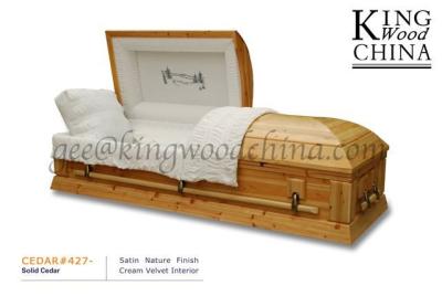 China CEDAR #427 American Wooden Casket Style Funeral Caskets/Urns For Sale for sale