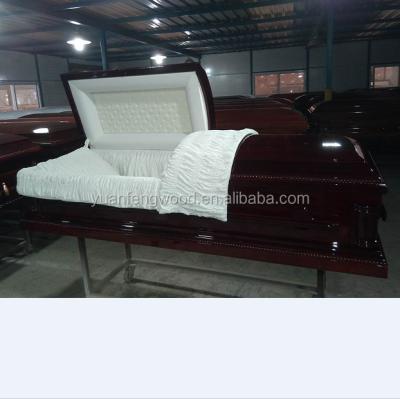 China LONG LASTING american yuanfeng style cheap coffins and caskets wooden box for sale