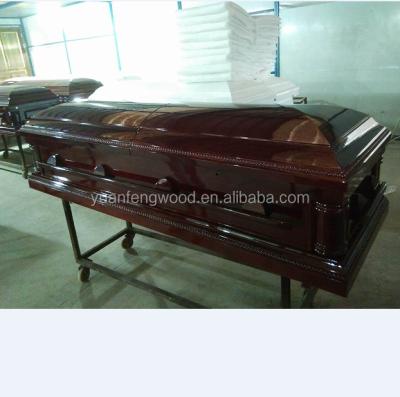 China LONG LASTING American Cheap Burial Style Wooden Coffin Casket In Nigeria For Sale for sale