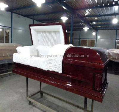 China Cheap American Style LONG LIFE Coffin Glass Cover Casket China Suppliers for sale