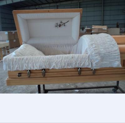 China American Style PINECONE Hardwood Casket And Cheap Wooden Casket Beds for sale