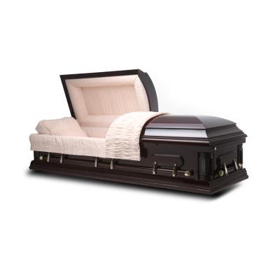 China American Style 8829 Satin Casket Mahogany Wood Funeral Casket Liner for sale