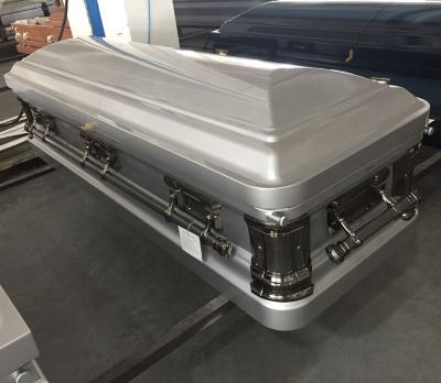 China Manufacturer KM1875 18ga American Metal Casket China Style Steel Casket for sale