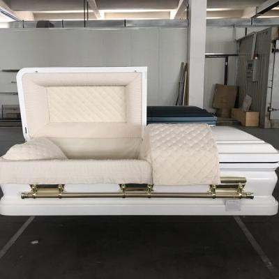 China American Style HAMPTON Caskets 18ga WHITE Casket Wholesale in Canton for sale