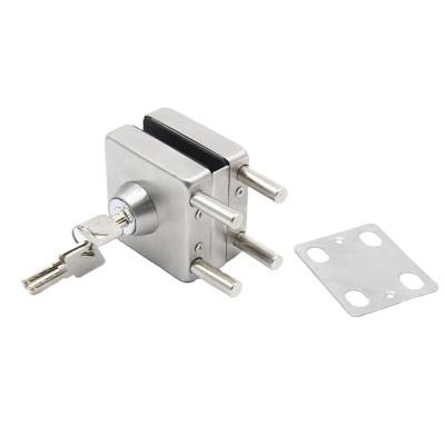 China Office Pionze 128 Lock Tempered Glass Door Double Glass Center Lock Frameless Sliding Glass Door Lock for sale